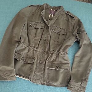 Forever 21 Khaki Utility Jacket SMALL